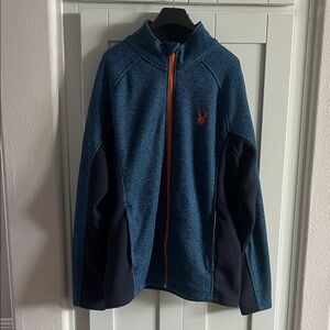 Spyder Kids Navy and Black Puffer Jacket